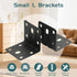 30PCS 90 (2X2 Alise Black L Brackets for Shelves, Heavy Duty Metal Shelf Brackets Corner Bracket, Degree Joint Right