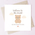 TEEMI -Welcome to the World Baby Card New Baby Congratulations Card with Teddy