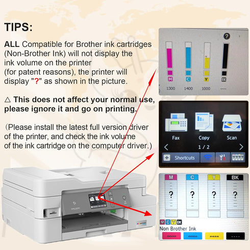 Miss Deer Compatible LC3037 Ink Cartridges, High-Yield Replacement for Brother LC 3037, 4 Packs