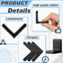 8 1.5 Inch Pcs Bed Frame End Caps - Rubber Angle Iron Caps L Shape Cover Feet - Black Corner Guard Anti Slip Furniture