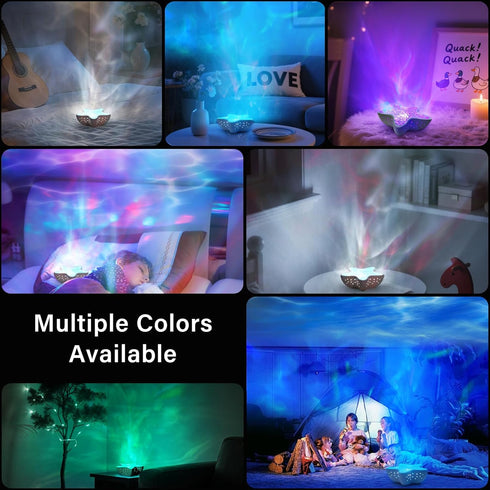 AmmToo Northern Lights Projector, Ocean Wave Shower Light Projector Light for Bathroom Classroom, Galaxy Night Light