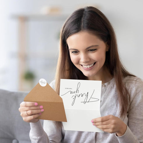 AZUREAL 52-Pack, 3.5x5 Inches Set Thank You Cards with Envelopes Minimalist Design Thank You Notes with Envelopes