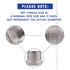 Stainless Steel Hex Bushing, NPT 3/4 to NPT 1/2 Threaded Reducing Bushing, Air Hose Reducer Coupling (2 pcs)