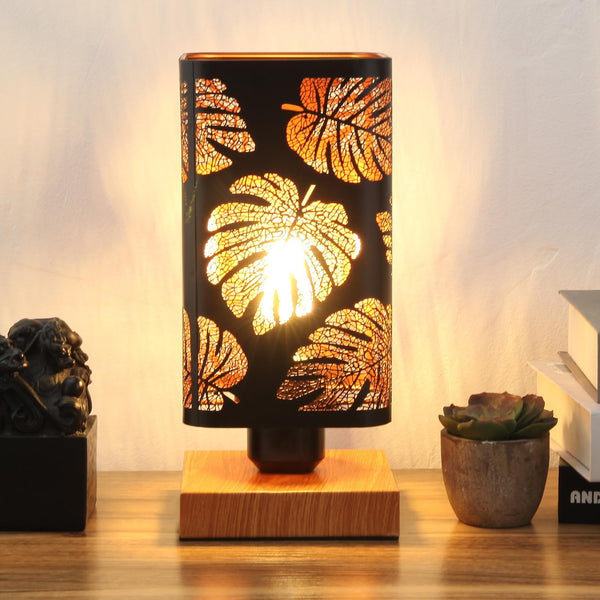 Rustic Table Lamp with Dimmer, Small Black Industry Metal bedside Lamp, fully