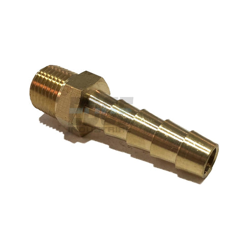 1/4" Hose ID to 1/8" Male BSP Straight Brass Fitting - Fuel/AIR/Water/Oil/Gas (Qty 01)