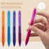 ParKoo Retractable Erasable Gel Pens Clicker - 14 Colors, Fine Point 0.7mm for Writing and Drawing