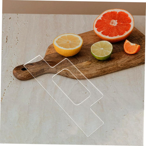 Acrylic Cutting Board Template with Finger Guards for Safe Kitchen Cutting
