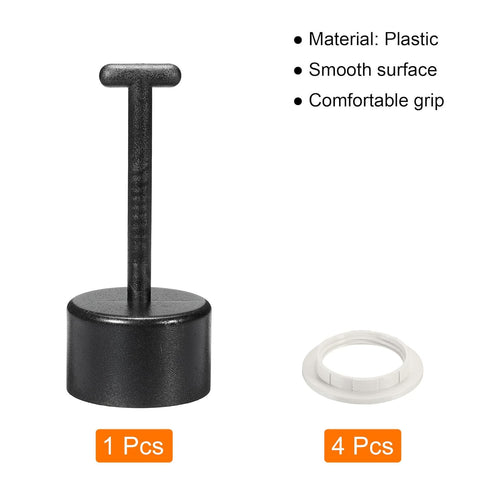 MECCANIXITY T Type E26/E27 Socket Ring Removal Tool with Lamp Shade Socket Rings, Light Replacing Accessories, White