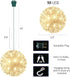 5.5" 50 Christmas Lighted Ball Outdoor Hanging Sphere Lights Orb LED Warm White Starlight Sphere for Tree, Porch