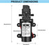 12 Volt Diaphragm Pump, 3LPM 0.8 GPM 100PSI Self Priming Sprayer for RV, Marine, Lawn Use