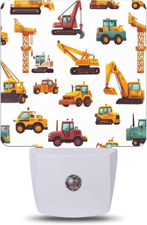 Excavator Night Light with Dusk to Dawn Light Sensors, Plug-in Wall Led