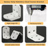 4Pcs 90 (1.97X1.97 Alise Shelf Brackets White, Stainless Steel Floating Shelf Brackets Corner Brackets, L Brackets