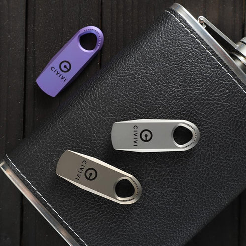 1.70" C21030-2 CIVIVI Mini Titanium Pry Bar, Overall Ti-Bar EDC keychain Multi-Tool, Designed by Ostap Hel (Purple)