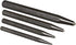 Mayhew Tools 62215 Center Punch, Black Oxide Finish, 4-Piece Set