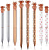 Outus Pineapple Pens, Metal Ballpoint Rose Gold Pens for Graduate Back to School Gifts, 1.0 mm (8 Pieces)