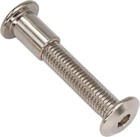 binifiMux 10-Set M8 Rivet Countersunk Hex Socket Cap Connecting Bolts, Nickel Plated for Furniture Cribs