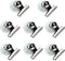AUEAR 8 Pack Suction Cup Clips, Plastic Round Clamps Holder with Stainless Clip for Advertising Pop Display