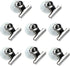 AUEAR 8 Pack Suction Cup Clips, Plastic Round Clamps Holder with Stainless Clip for Advertising Pop Display