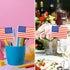 Mini Handheld American Flags on Stick - Small USA Flag for Party Parades Sports Events - 4th of July Decorations