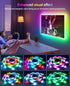 Backlight,13.1ft 40-65 inch Daymeet TV Led ICRGB LED Lights for TV USB Light Strip for Monitor Behind Lighting, Rainbow