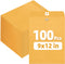 SUNEE 9x12 Clasp Envelopes 100 Count - Brown Kraft Envelopes with Clasp Closure for Home, Office, Business, Legal