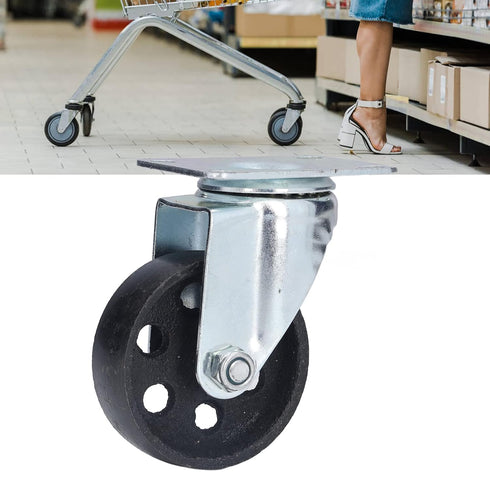 3.5 Inch Cart Wheel,Swivel Caster,Dolly Wheels,Durable Cast Iron Swivel Caster Wheels,Dual Bearing Heavy Duty Low Noise