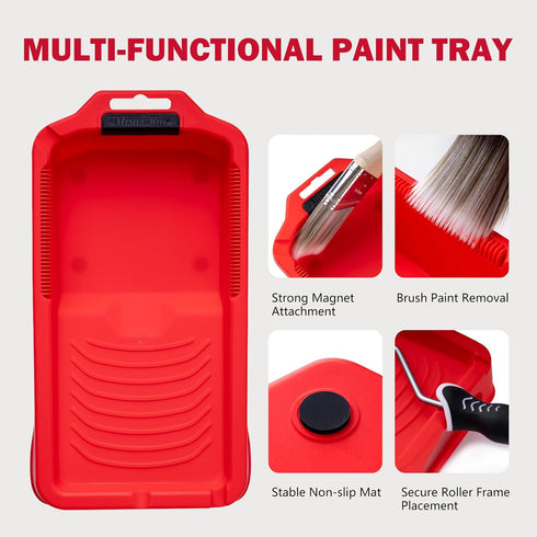 Kit-13 4-Inch 3 Mister Rui Mini Paint Roller Piece, Microfiber Paint Rollers with Ergonomic Handle, Small Roller Paint