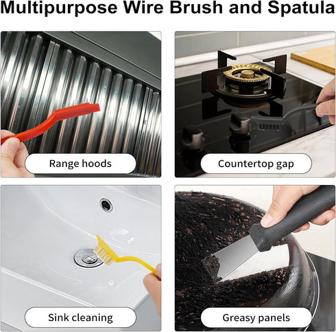 11Pcs Hard Bristle Crevice Cleaning Brush Set for Sink, Cup, Teapot, Bottle, Blender, and Corner