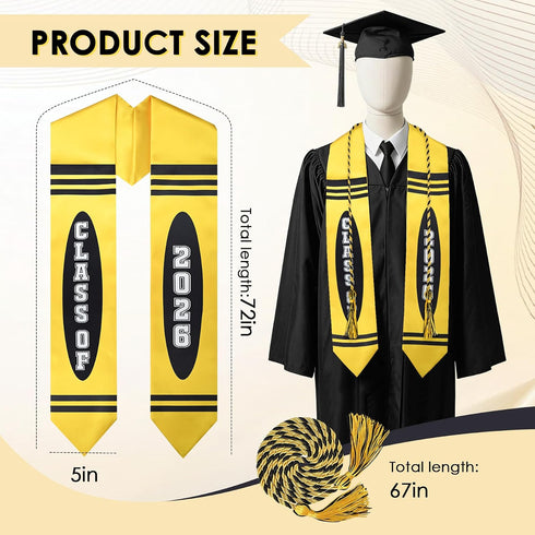 4Pcs Set 2026 Teacher Graduation and Honor Cord Class of Graduation Sash & Honor Cord Unisex for College Graduate Gift