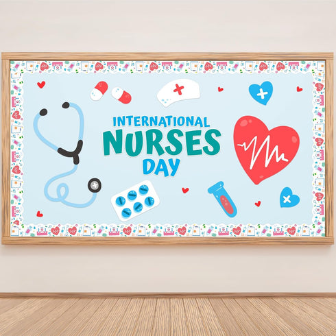 MADOO CITRUS 72 Feet Nurse Healthcare Workers Bulletin Board Borders for Nurse Day Party Decoration Doctor Appreciation
