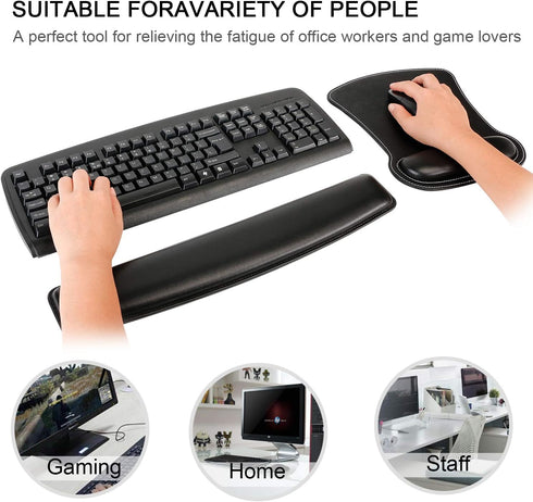 RICHEN Keyboard Wrist Rest Pad and Mouse Wrist Rest Support Set, Ergonomic Support for Easy Typing & Pain Relief