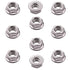 M8 x 1.25mm Serrated Flange Hex Lock Nuts, SpzcdZa 25pcs 304 Stainless Steel Metric Hex Flange Lock Nuts