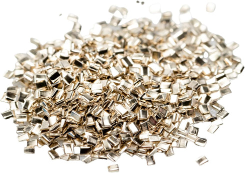 Silver Chip Solder (Easy), 3 grams (~2000 pcs) 0.5 x 1.0 x 0.25mm Ultra Tiny, Made in USA by CRAFT WIRE