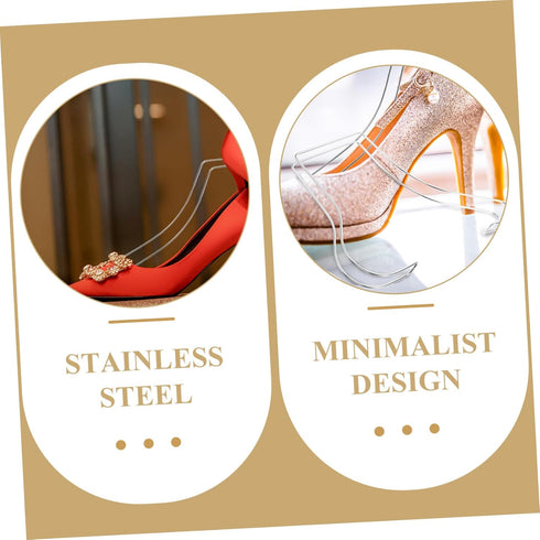 2pcs Luxshiny Sturdy Shoe Shaper Stands Shoe Rack Holders for Boot Rack Entryway High Heels Display Holder