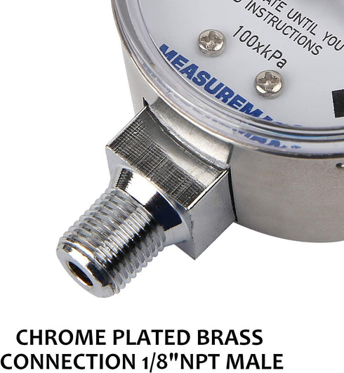 MEASUREMAN 2" Dial Stainless Steel Pressure Cooker Gauge, Pressure Canner Gauge, Lower Mount, Includes Hexagon Gasket