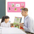 Pink 28"x16" Large Cork Board with 50 Push Pins & Sticky Notes, Self-Adhesive Bulletin Board for Wall, Felt Pin Board