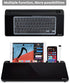 Varhomax Desktop Whiteboard with Storage, Black Dry Erase Glass Memo Board for Home Office and School Supplies
