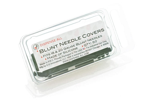 Blunt Needle Covers, Black, Fits 18 & 20 Gauge, QTY 50