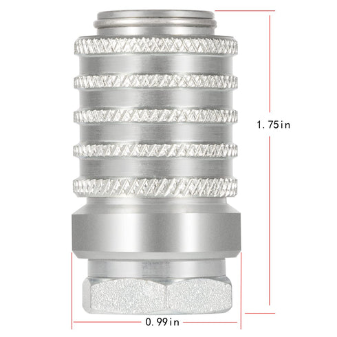 PD222 Test Port Quick Couplings: Push to Connect, 1/8" Body Size, 1/8"-27 NPTF Thread Size