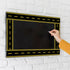 Whaline 32.8ft Construction Theme Bulletin Board Borders Black Yellow Stripe Die-Cut Rolled Trim for School Office Decor