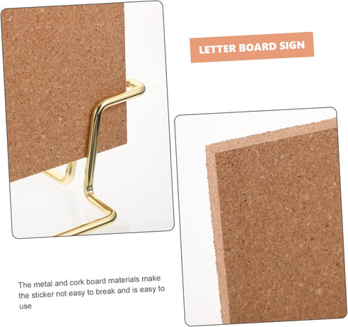 STOBOK 1 Set Cork Board Display Stand, Photo Desktop Display Items with Cork Framed Bulletin Board Bracket
