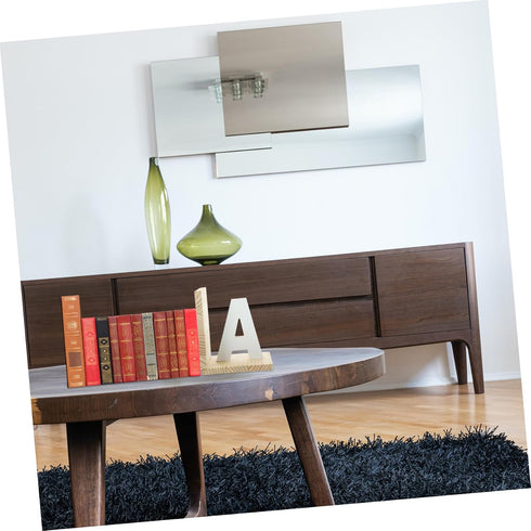 Uonlytech Wooden Bookend - Stylish Desk Organizer for Books and Magazines