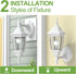 1 Pack, Bulb EMART Outdoor Front Porch Light, Exterior Anti-Corrosion, Waterproof Aluminum & Glass Shades Wall Lamp
