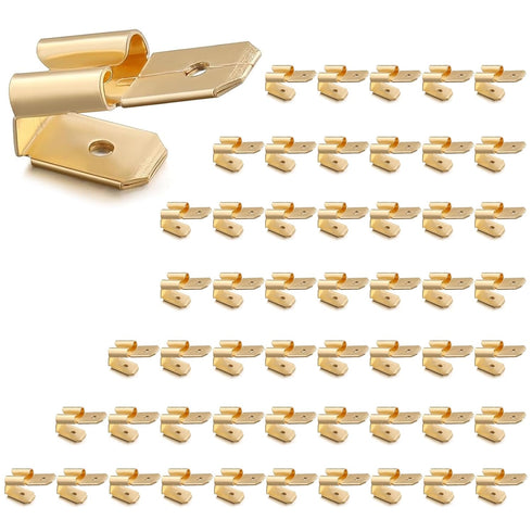 Sumnacon Piggyback Spade Connectors, 60 Pcs Quick Disconnect Double Male Female Adapter for Automotive