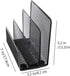 VANRA Small Letter Sorter Desktop File Holder Organizer Metal Mesh with 3 Vertical Upright Compartments (Black) by VANRA