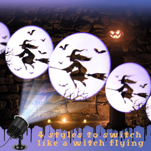 Lingvee 1 Halloween Projector Light with Film Slides Holiday LED Projector Lights Outdoor Reflectors Waterproof