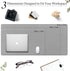 TOWWI PU Leather Desk Pad, Large 32” x 16” Waterproof Writing Mat, Multi-Color Non-Slip Mouse Pad with Suede Base (Gray)