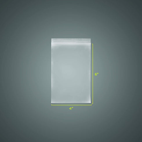 SNL Quality Zipper Lock Reclosable Clear Disposable Plastic Bags, Strong | 4" X 6" - 100 Bags