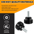 Hotop Black(20 Pieces,M4 10 mm) Threaded Knurled Thumbscrew Monitor Mount Screws on Knobs Monitor Screws Carbon Steel