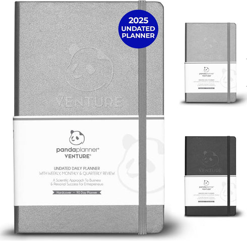 Panda Planner Undated Daily Planner - 90 Day Organization for Entrepreneurs - Set Goals - Bonus Weekly & Monthly Agenda